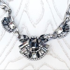 Silver & Black Gem Necklace